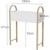 Umbra Bellwood Freestanding Planter, Elevated Garden Bed, Raised Storage Box, White/Natural