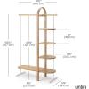 Umbra Bellwood Garment Rack Clothes Stand for Clothing, Coats, Dresses, with Shelf for Shoes and Accessories, White/Natural(White/Natural)