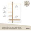 Umbra Bellwood Garment Rack Clothes Stand for Clothing, Coats, Dresses, with Shelf for Shoes and Accessories, White/Natural(White/Natural)