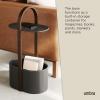 Umbra Bellwood Side Table with Storage and Cable Management, White(Black/Walnut)