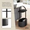 Umbra Bellwood Side Table with Storage and Cable Management, White(Black/Walnut)