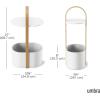 Umbra Bellwood Side Table with Storage and Cable Management, White(White)