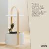 Umbra Bellwood Side Table with Storage and Cable Management, White(White)