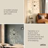Umbra Blink Modern DIY 3D Wall Clock, Easy to Paste Wall Sticker Numbers, Frameless Large Decorative Wall Clock, Simple Indicators, Minimalist, Black(Black)