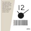 Umbra Blink Modern DIY 3D Wall Clock, Easy to Paste Wall Sticker Numbers, Frameless Large Decorative Wall Clock, Simple Indicators, Minimalist, Black(Black)