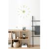 Umbra Blink Modern DIY 3D Wall Clock, Easy to Paste Wall Sticker Numbers, Frameless Large Decorative Wall Clock, Simple Indicators, Minimalist, Black(Brass)
