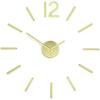 Umbra Blink Modern DIY 3D Wall Clock, Easy to Paste Wall Sticker Numbers, Frameless Large Decorative Wall Clock, Simple Indicators, Minimalist, Black(Brass)