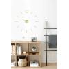 Umbra Blink Modern DIY 3D Wall Clock, Easy to Paste Wall Sticker Numbers, Frameless Large Decorative Wall Clock, Simple Indicators, Minimalist, Black(Brass)