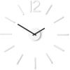 Umbra Blink Modern DIY 3D Wall Clock, Easy to Paste Wall Sticker Numbers, Frameless Large Decorative Wall Clock, Simple Indicators, Minimalist, Black(White)