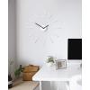 Umbra Blink Modern DIY 3D Wall Clock, Easy to Paste Wall Sticker Numbers, Frameless Large Decorative Wall Clock, Simple Indicators, Minimalist, Black(White)