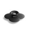 Umbra Bloom Drain Stop and Hair Catcher – Dual Purpose Bathtub Drain Strainer and Stopper with Decorative Floral Design, Anti-Clog Bathroom Accessory for Tubs and Showers – Surf(Black)