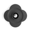 Umbra Bloom Drain Stop and Hair Catcher – Dual Purpose Bathtub Drain Strainer and Stopper with Decorative Floral Design, Anti-Clog Bathroom Accessory for Tubs and Showers – Surf(Black)