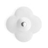 Umbra Bloom Drain Stop and Hair Catcher – Dual Purpose Bathtub Drain Strainer and Stopper with Decorative Floral Design, Anti-Clog Bathroom Accessory for Tubs and Showers – Surf(White)