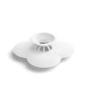 Umbra Bloom Drain Stop and Hair Catcher – Dual Purpose Bathtub Drain Strainer and Stopper with Decorative Floral Design, Anti-Clog Bathroom Accessory for Tubs and Showers – Surf(White)