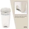 Umbra Brim Kitchen Trash Can 13 Gallon (50L) Waste Bin with Lid, Sand