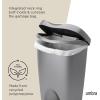 Umbra Brim Kitchen Trash Can 13 Gallon (50L) Waste Bin with Lid, Silver