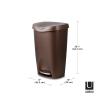 Umbra Brim Step On Trash Can(Bronze)