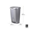 Umbra Brim Step On Trash Can(Nickel)