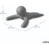 Umbra Buddy Door Stop, Heavy-Duty and Flexible, Soft-Touch Finish, Protects Your Floors, Grey(Single-Pack)