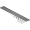 Umbra Cappa 1-1/4” Adjustable Curtain Rod for Windows in Single or Double, 36 to 72-Inches, Nickel