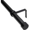 Umbra Cappa 1-1/4” Adjustable Curtain Rod for Windows in Single or Double, 36 to 72-Inches, Nickel