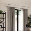 Umbra Cappa 66-120 inch Adjustable Double & Single Curtain Rod Sets with Matching Finials and Mounting Hardware (Nickel)