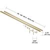 Umbra Cappa Curtain Rod – 1-Inch Drapery Rod Extends from 36 to 66 Inches, Includes 2 Matching Finials, Brackets & Hardware, Brass(Brass)