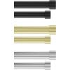 Umbra Cappa Double Curtain Rod (66 to 120-Inch, Brass) Bundle with Matching Finials, Brackets & Hardware, 66 to 120-Inch, Brushed Black