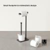 Umbra Cappa Toilet Paper Stand with Reserve, Free-Standing Storage Solution for Bathroom, Nickel(Black)