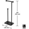 Umbra Cappa Toilet Paper Stand with Reserve, Free-Standing Storage Solution for Bathroom, Nickel(Black)