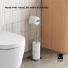 Umbra Cappa Toilet Paper Stand with Reserve, Free-Standing Storage Solution for Bathroom, Nickel(Nickel)