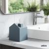 Umbra Casa Tissue Box Cover – Adorable House Shaped Square Tissue Box Holder for Bathroom, Bedroom or Office, White(Slate Blue)