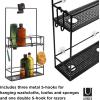 Umbra Cubiko Metal Shower Caddy, Hangs Over the Shower Head, Black(Black)