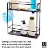 Umbra Cubiko Metal Shower Caddy, Hangs Over the Shower Head, Black(Black)