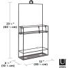 Umbra Cubiko Metal Shower Caddy, Hangs Over the Shower Head, Black(Black)