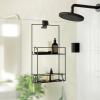 Umbra Cubiko Metal Shower Caddy, Hangs Over the Shower Head, Black(Black)