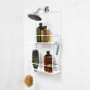Umbra Cubiko Metal Shower Caddy, Hangs Over the Shower Head, Black(White)