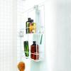 Umbra Cubiko Metal Shower Caddy, Hangs Over the Shower Head, Black(White)