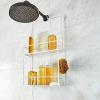 Umbra Cubiko Metal Shower Caddy, Hangs Over the Shower Head, Black(White)