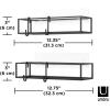 Umbra Cubiko Shower Corner Shelf, Metal Floating Shelves with Adhesive Mounting Strips, 2-Pack, White(Black)