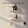 Umbra Cubiko Shower Corner Shelf, Metal Floating Shelves with Adhesive Mounting Strips, 2-Pack, White(White)