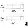 Umbra Cubiko Shower Corner Shelf, Metal Floating Shelves with Adhesive Mounting Strips, 2-Pack, White(White)