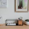 Umbra Cubist Multi Floating Built-in Succulent Planter – Modern Wall Décor and Geometric Display Shelf for Books, Candles, Mementos, Photos, Indoor Plants, Black(Small)