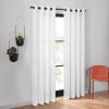 Umbra Dagen Slub Textured Sheer Grommet 95 in Long x 50 in Wide Window Curtain Panel, White(White)