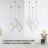 Umbra Dima Mirrors, Set of 3, Trio of Decorative Mirrors(Black)