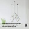 Umbra Dima Mirrors, Set of 3, Trio of Decorative Mirrors(Black)