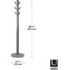 Umbra Flapper Coat Rack, Clothing Hanger, Umbrella Holder, and Hat Organizer, Great for Entryway, Grey(Grey)