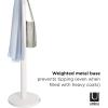 Umbra Flapper Coat Rack, Clothing Hanger, Umbrella Holder, and Hat Organizer, Great for Entryway, Grey(White/Nickel)