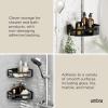 Umbra Flex Adhesive Shower Corner Shelf for Bathroom, White(Black)