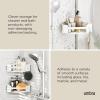 Umbra Flex Adhesive Shower Corner Shelf for Bathroom, White(White)